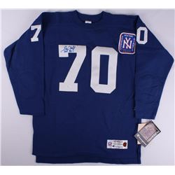 Sam Huff Signed Giants Sweater Inscribed "HOF 82" (JSA)