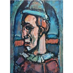 Rouault "A Clown" Vintage 1960s 22x28 LE Official Authorized Lithograph Published by Shorewood Publi