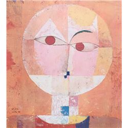 Paul Klee "Head of a Man" Vintage 1960s 22x28 LE Official Authorized Lithograph Published by Shorewo