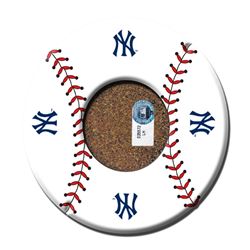 New York Yankees Baseball Logo Coasters with Authentic Field Dirt - Set of 4 (MLB & Steiner COA)