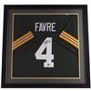 Image 1 : Brett Favre Signed Packers 33x33 Custom Framed Jersey (Favre COA & JSA)