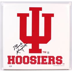 Bob Knight Signed Indiana Hoosiers Throwback Logo Seat Cushion (PSA COA)