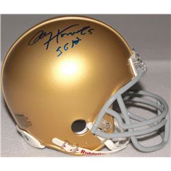 Paul Hornung Signed Notre Dame Mini-Helmet Inscribed "56 HT" (Schwartz COA)