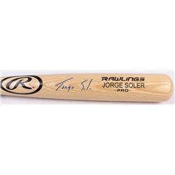 Jorge Soler Signed Custom Engraved Rawlings Baseball Bat (Schwartz COA)