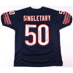 Mike Singletary Signed Bears Jersey With (4) Inscriptions (Schwartz COA)