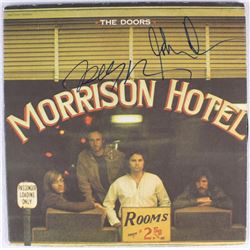 Robby Krieger & John Densmore Signed "The Doors: Morrison Hotel" Vintage Record Album Cover (JSA COA