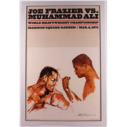 Leroy Neiman "Joe Frazier vs. Muhammad Ali Heavyweight Chamionship" 27x40 Custom Matted Lithograph