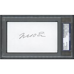 Michael Eisner Signed 3x5 Cut (PSA Encapsulated)