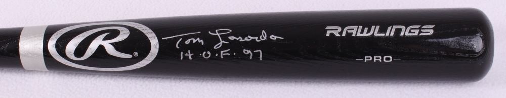 Tom Lasorda Signed Rawlings Pro Baseball Bat Inscribed 