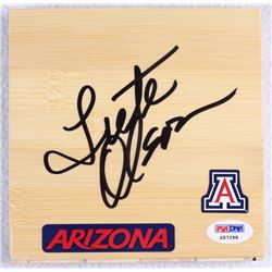 Lute Olson Signed 5x5 Floor Board (PSA COA)