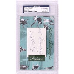 Willie Pep Signed 2014 Historic Autographs Peerless II Cut #2/2 (PSA Encapsulated)