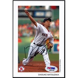 Daisuke Matsuzaka Signed Red Sox 4x6 Photo (PSA COA)