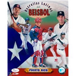 Ivan Rodriguez Signed Puerto Rico 8x10 Photo (JSA COA)