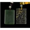 Image 2 : Set of Two Chinese Carved Hardstone Pendants