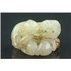 Image 1 : Chinese Russet Skin White Jade Carved Lion