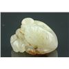 Image 2 : Chinese Russet Skin White Jade Carved Lion