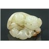 Image 5 : Chinese Russet Skin White Jade Carved Lion