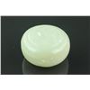 Image 1 : Chinese White Jade Cylindrical Box Butterfly