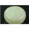 Image 2 : Chinese White Jade Cylindrical Box Butterfly