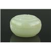 Image 4 : Chinese White Jade Cylindrical Box Butterfly