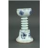 Image 1 : Chinese BW Porcelain Candlestick Ming Period