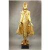 Image 1 : Thailand Large HumansizeWood Carved Gilded Guanyin