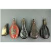 Image 1 : 5 Pc Gun Powder Flasks 18/19th C.