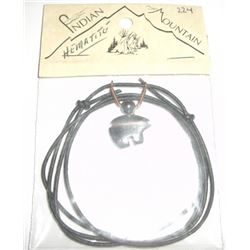 HEMATITE BEAR INDIAN MOUNTAIN NECKLACE
