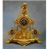 Image 1 : A fine quality 19th Century 8 day striking mantel clock with blue enamelled dial and Roman numera...