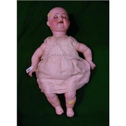 A Porzellamfabrik-Burggub doll with porcelain head, open mouth and open and shutting eyes the hea...