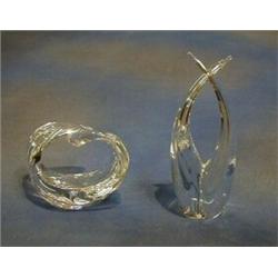 2 Sevres glass sculptures £20-30...