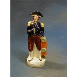 A 19th Century Staffordshire figure of Napoleon 9" (f) £30-50...