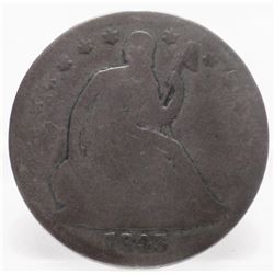 1843 P Seated Liberty Half Dollar Silver Coin