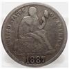 Image 1 : 1887 Seated Silver Dime Fine Details Nice Coin