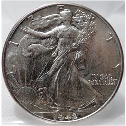 1942 P Silver Half Dollar Uncirculated Details Nice Coin