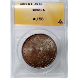 1890-S Morgan Dollar ANACS AU58