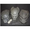 Image 1 : ALIEN VS PREDATOR LOT OF 3 HELMET CASTINGS WITH PARTS