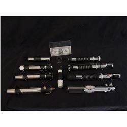 STAR WARS THE PHANTOM MENACE COLLECTION OF PROTOTYPE LIGHTSABERS FROM ORIGINAL PRODUCTION