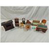 Image 1 : LOT 8 ASSORTED VINTAGE WOODEN DOLLHOUSE FURNITURE