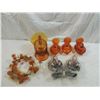 Image 3 : BOX LOT ASSORTED THANKSGIVING DECOR & GLASS BOWLS