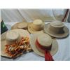 Image 2 : LOT 6 VINTAGE STRAW HATS
