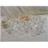 Image 1 : BOX LOT ASSORTED VINTAGE GLASSES CUPS CREAMERS