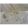 Image 2 : BOX LOT ASSORTED VINTAGE GLASSES CUPS CREAMERS