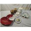 Image 1 : LOT 8 MISC CERAMIC SERVING DISHES, JARS,