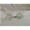 Image 1 : PAIR DEPRESSION GLASS IRIS DOUBLE CANDLESTICK