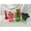 Image 2 : BOX LOT ASSORTED COLORED GLASSWARE
