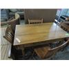 Image 1 : VINTAGE WOODEN TABLE & 4 CHAIRS