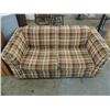 Image 1 : VINTAGE PLAID LOVESEAT SOFA