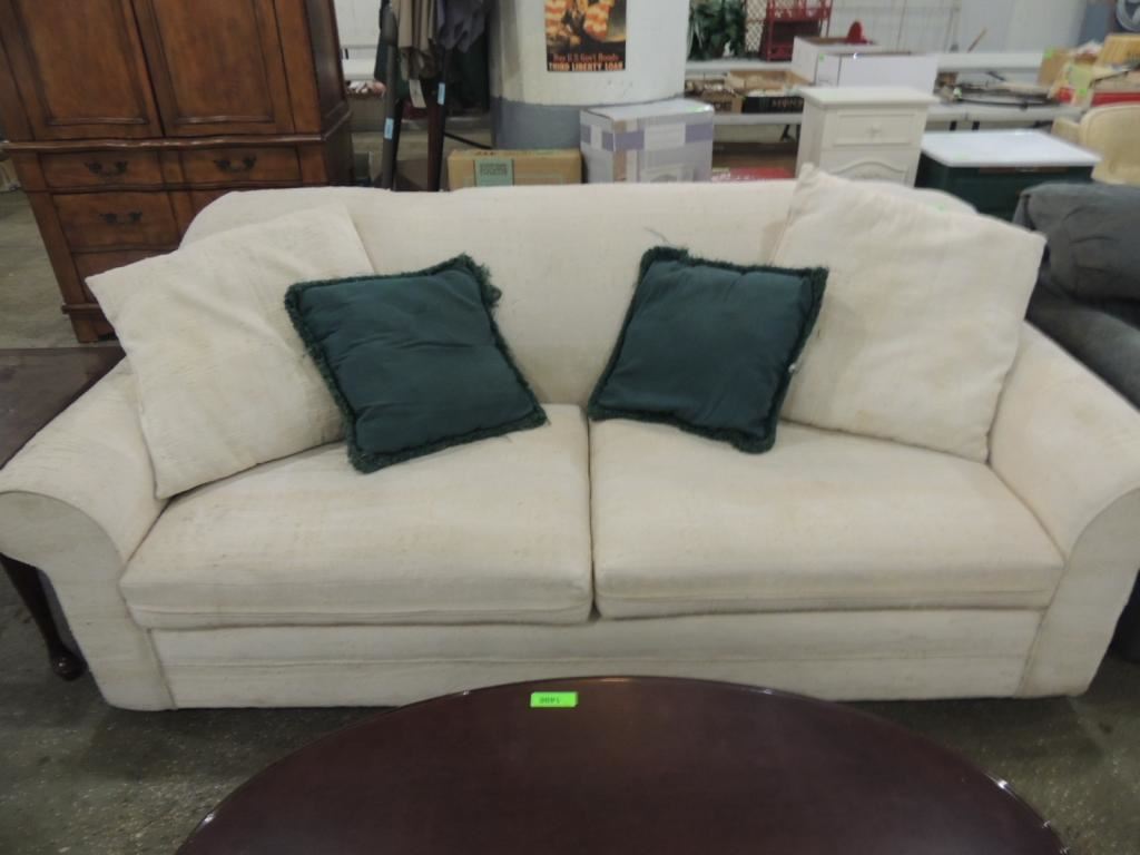 CONTEMPORARY CREAM FABRIC SOFA