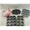 Image 1 : BOX LOT ASSORTED BAKING ITEMS CAST IRON MOLDS